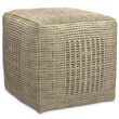 Delilah Contemporary Square Square Woven Pouf in Natural