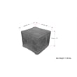 Morden Contemporary Square Pouf in Brown Genuine Leather