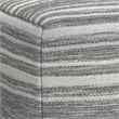 Carina Contemporary Square Square Woven Pouf in Black Melange and White