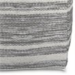 Carina Contemporary Square Square Woven Pouf in Black Melange and White