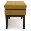 Carlson 27 inch Wide Mid Century Small Ottoman Bench in Marigold Woven Fabric