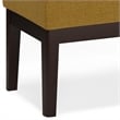 Carlson 27 inch Wide Mid Century Small Ottoman Bench in Marigold Woven Fabric