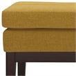 Carlson 27 inch Wide Mid Century Small Ottoman Bench in Marigold Woven Fabric