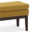 Carlson 27 inch Wide Mid Century Small Ottoman Bench in Marigold Woven Fabric