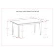 Colby Oak 60 inch x 36 inch Rectangle Contemporary Modern Dining Table in Oak