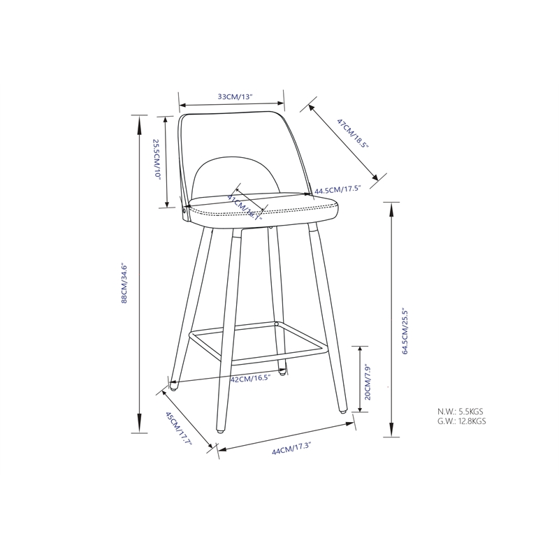 Simpli Home Callie 34.6