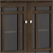 Simpli Home Bedford Transitional Solid Wood Storage Cabinet in Tobacco Brown