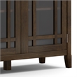 Simpli Home Bedford Transitional Solid Wood Storage Cabinet in Tobacco Brown