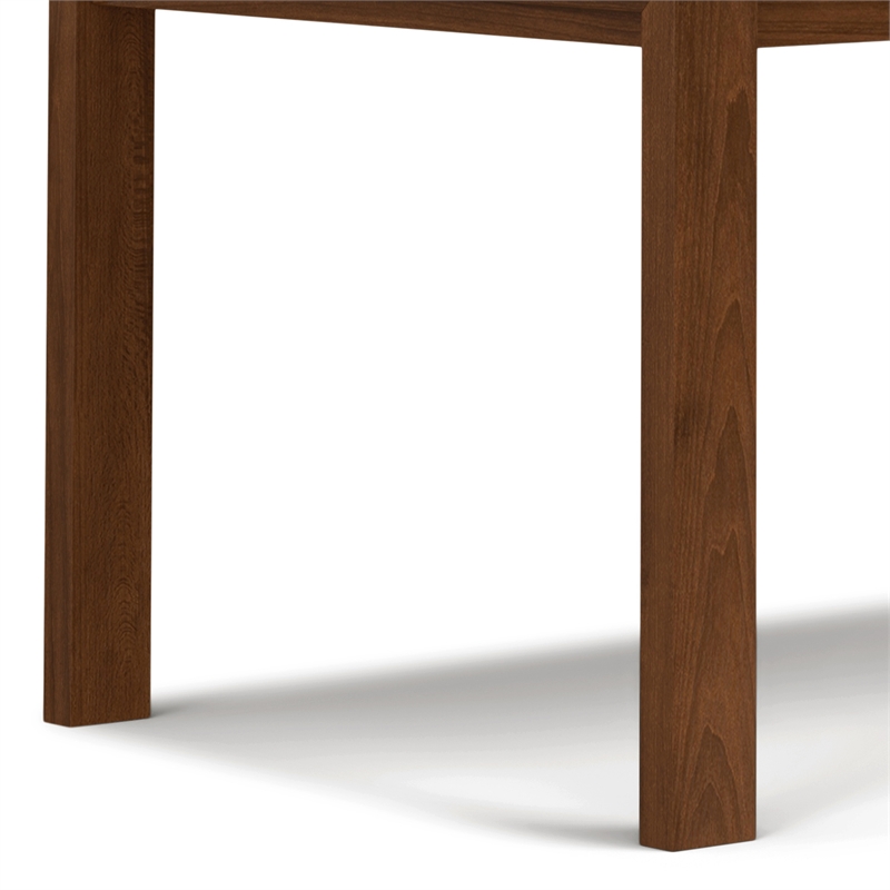 Simpli Home Wilson Rectangle Contemporary Wood Dining Table in Walnut Brown