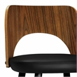 Micah 25 inch Seat Height Contemporary Counter Height Stool in Black PU Leather (Set of 2)