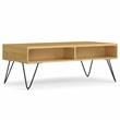 Simpli Home Hunter Rectangle Wood Coffee Table with Lift Top in Oak Brown
