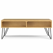 Simpli Home Hunter Rectangle Wood Coffee Table with Lift Top in Oak Brown