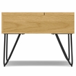 Simpli Home Hunter Rectangle Wood Coffee Table with Lift Top in Oak Brown