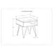 Simpli Home Hunter Square Wood End Table with Hairpin Legs in Oak Brown