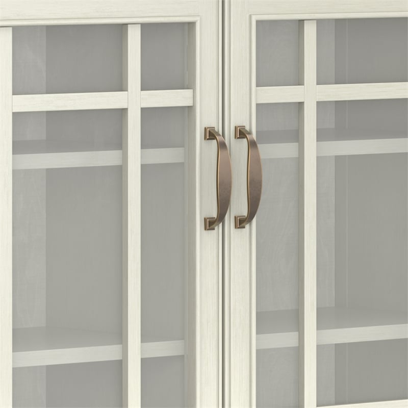 Simpli Home Connaught Solid Wood Storage Cabinet in Antique White