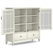 Simpli Home Connaught Solid Wood Storage Cabinet in Antique White
