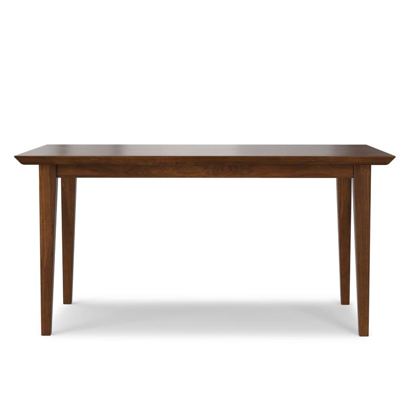 Simpli Home Colby Rectangle Modern Wood Dining Table in Walnut Brown