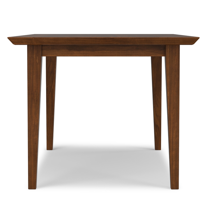 Simpli Home Colby Rectangle Modern Wood Dining Table in Walnut Brown