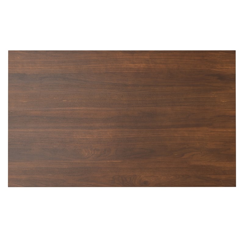 Simpli Home Colby Rectangle Modern Wood Dining Table in Walnut Brown