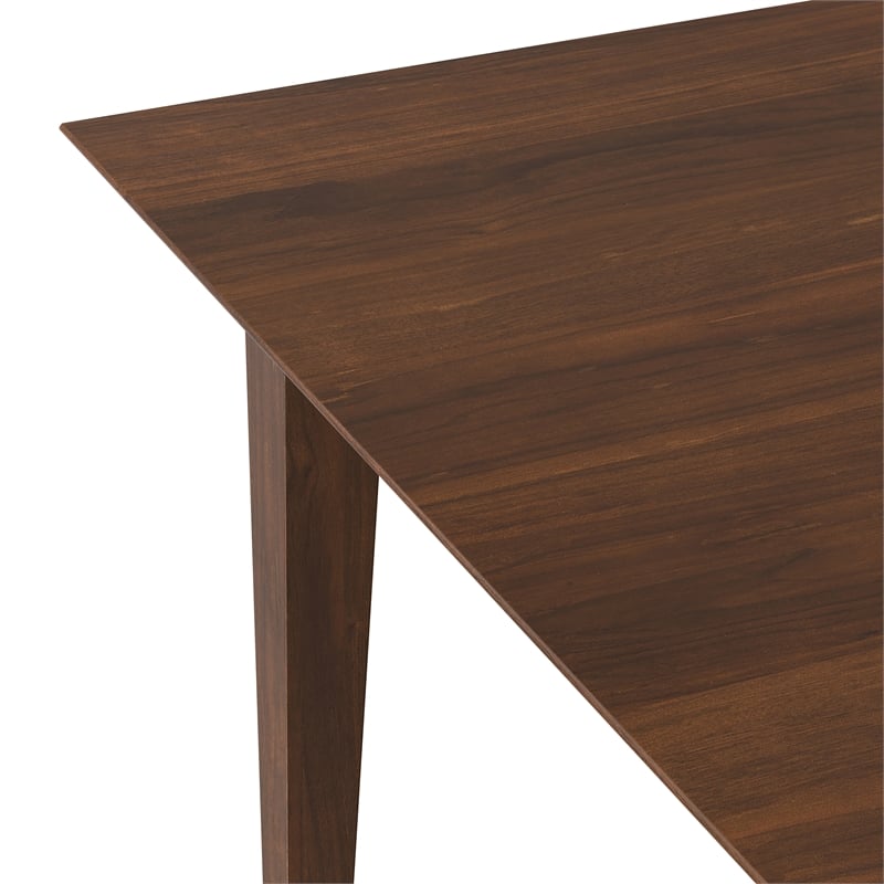 Simpli Home Colby Rectangle Modern Wood Dining Table in Walnut Brown