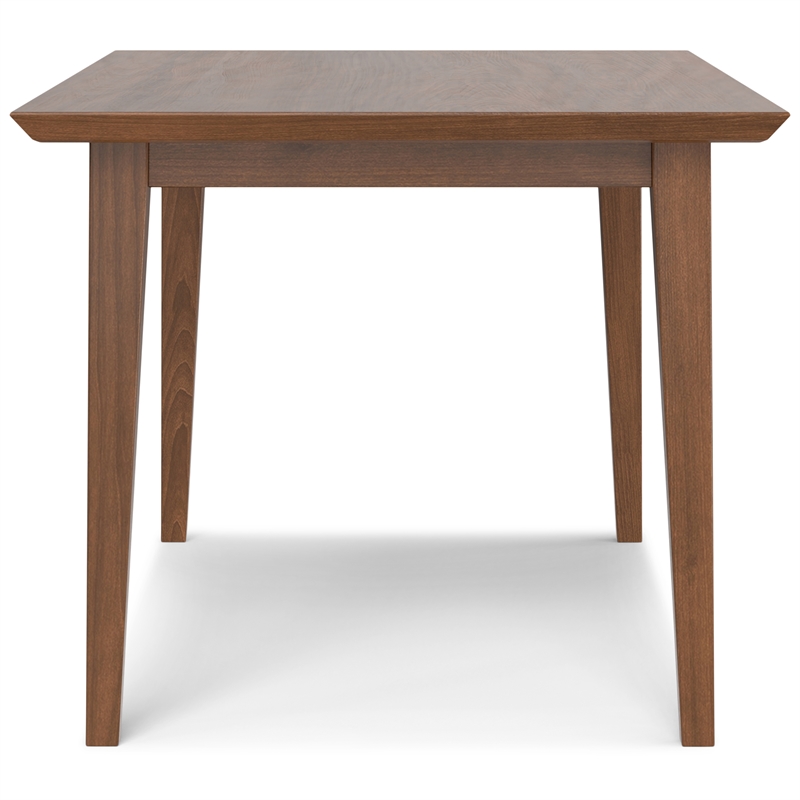 Simpli Home Colby Rectangle Modern Wood Dining Table in Walnut Brown