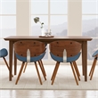 Simpli Home Colby Rectangle Modern Wood Dining Table in Walnut Brown