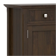 Simpli Home Acadian Solid Wood Entryway Storage Cabinet in Brunette Brown