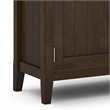 Simpli Home Acadian Solid Wood Entryway Storage Cabinet in Brunette Brown
