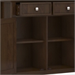 Simpli Home Acadian Solid Wood Entryway Storage Cabinet in Brunette Brown
