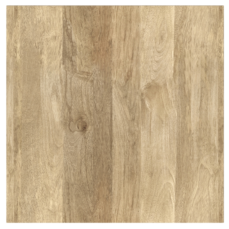 Simpli Home Lowry Solid Wood & Metal Side Table in Natural Brown