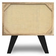 Simpli Home Lowry Solid Wood & Metal Side Table in Natural Brown