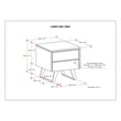 Simpli Home Lowry Solid Wood & Metal Side Table in Natural Brown