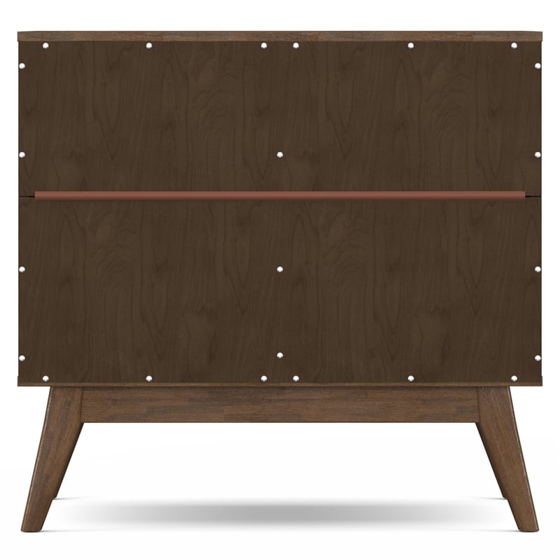 Simpli Home Clarkson Bottle Solid Wood Wine Cabinet in Natural Aged Brown
