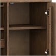 Simpli Home Clarkson Bottle Solid Wood Wine Cabinet in Natural Aged Brown