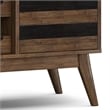 Simpli Home Clarkson Bottle Solid Wood Wine Cabinet in Natural Aged Brown