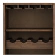 Simpli Home Clarkson Bottle Solid Wood Wine Cabinet in Natural Aged Brown