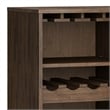 Simpli Home Clarkson Bottle Solid Wood Wine Cabinet in Natural Aged Brown