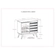 Simpli Home Clarkson Bottle Solid Wood Wine Cabinet in Natural Aged Brown