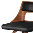 Dallyn  Contemporary Swivel Bar Stool (Set of 2) in Black PU faux leather