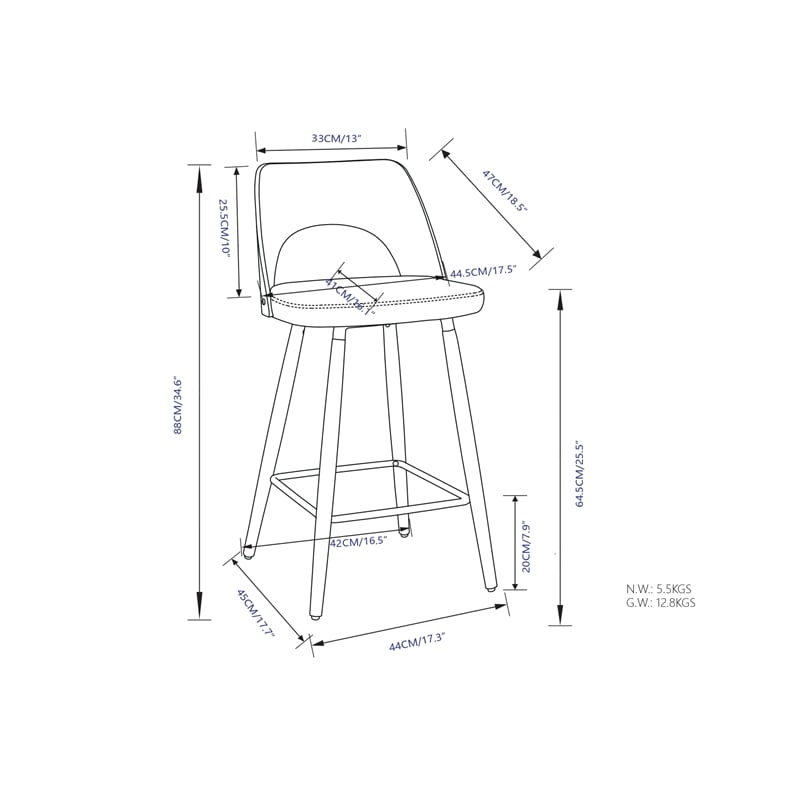 Simpli Home Callie 34.6