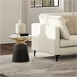 Jaxine 16 inch Wide Contemporary Side Table in Black & Gold