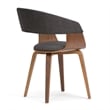 Lowell/ Draper7Pc Dining Set with 6Bentwood Dining Chairs in Charcoal& 66