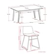 Warner/Draper 5 Pc Dining Set with 4 Chairs in Gray PU faux leather &66