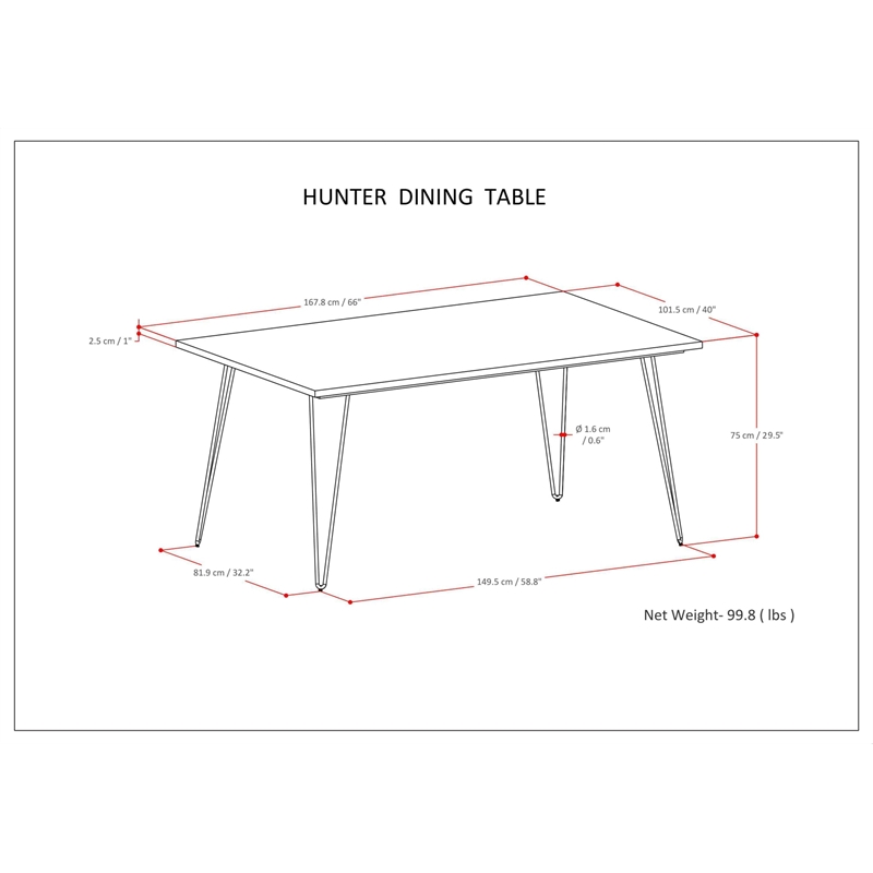 Hunter MANGO WOOD&Metal 66x40