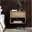 Hunter SOLID MANGO WOOD 20 inch Wide Modern Industrial Nightstand in Natural