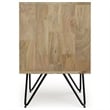 Hunter SOLID MANGO WOOD 20 inch Wide Modern Industrial Nightstand in Natural