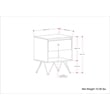 Hunter SOLID MANGO WOOD 20 inch Wide Modern Industrial Nightstand in Natural