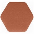 Brock 17 inch Wide Contemporary Footstool in Dusty Orange Linen Look Fabric