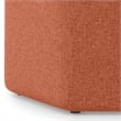 Brock 17 inch Wide Contemporary Footstool in Dusty Orange Linen Look Fabric