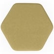 Brock 17 inch Wide Contemporary Footstool in Dijon Yellow Linen Look Fabric